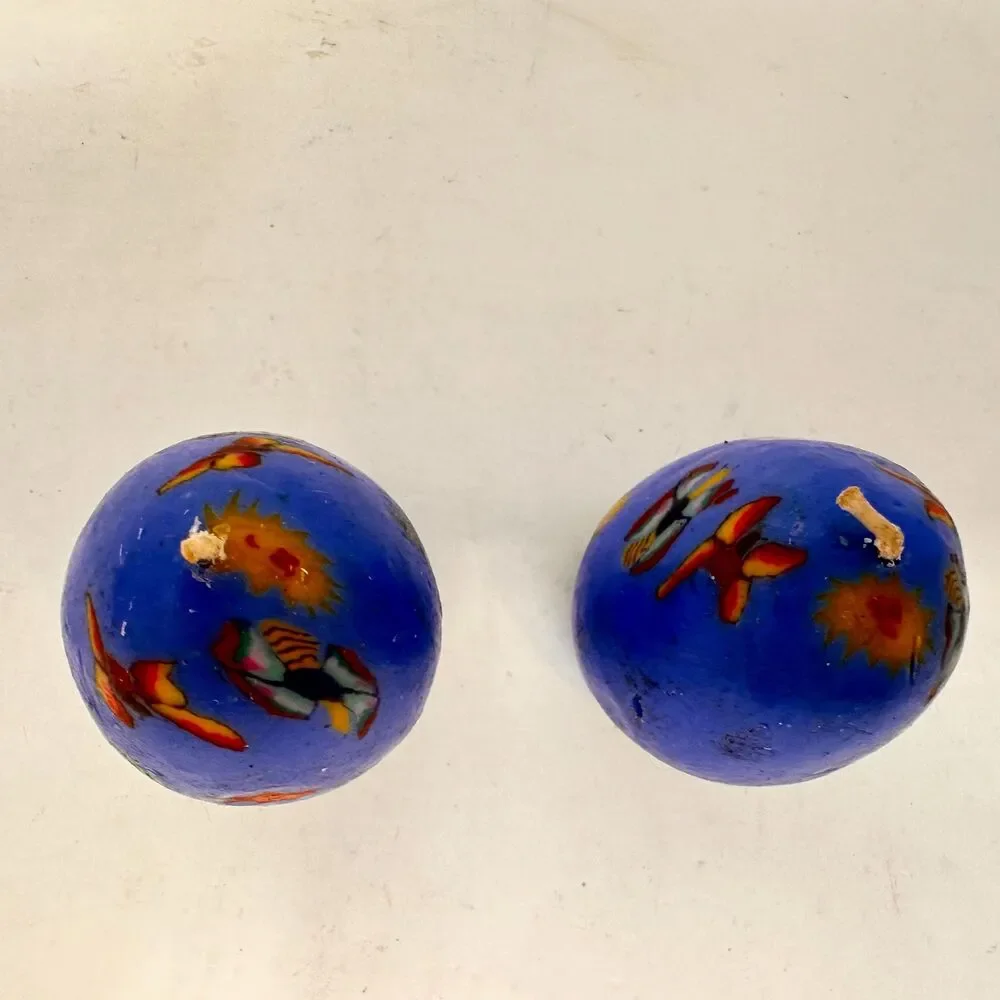 Vintage Multicolor Floral Egg Candles Set of 6 Candle & Egg collections 2.5”